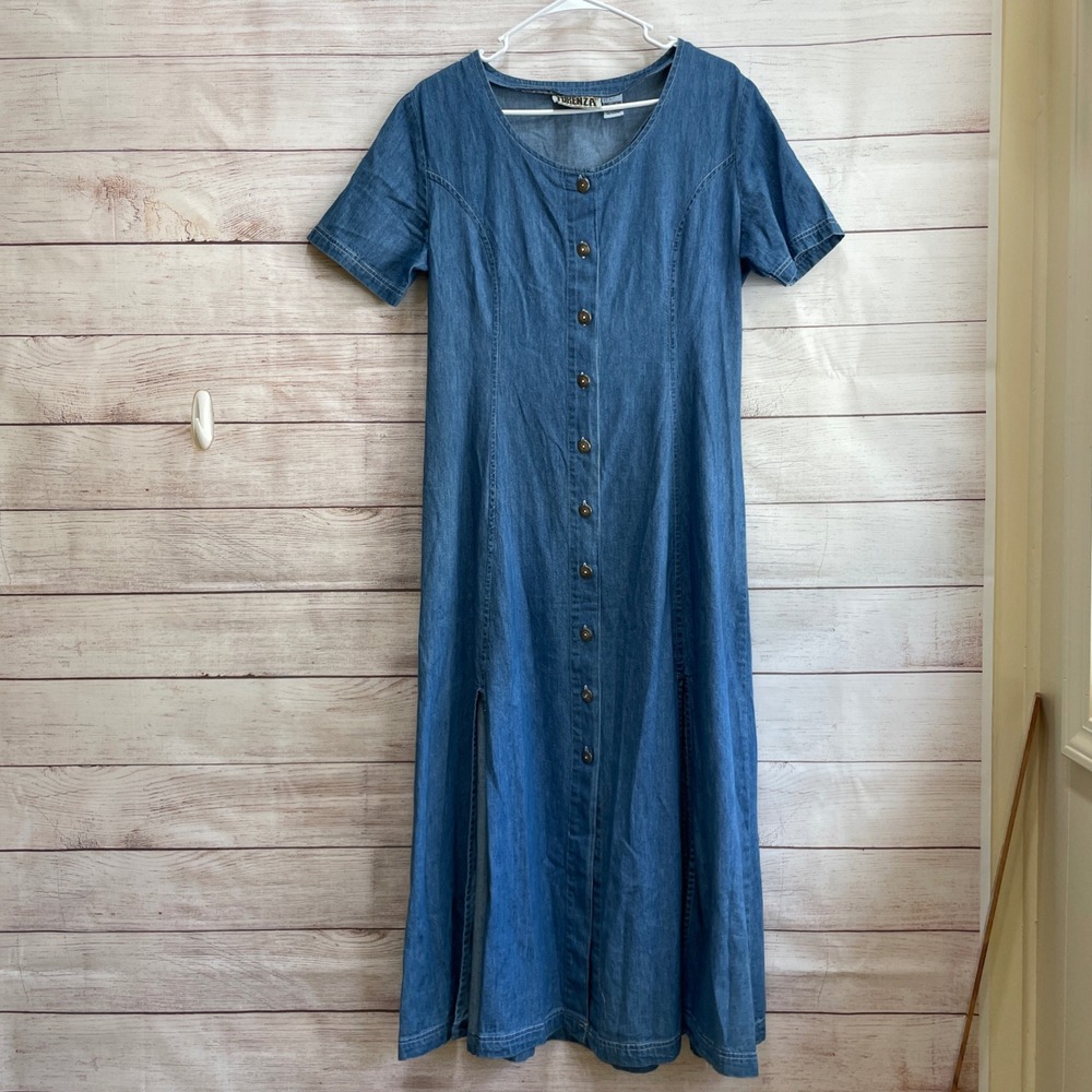 VINTAGE FORENZA DENIM MAXI DRESS IN BLUE
